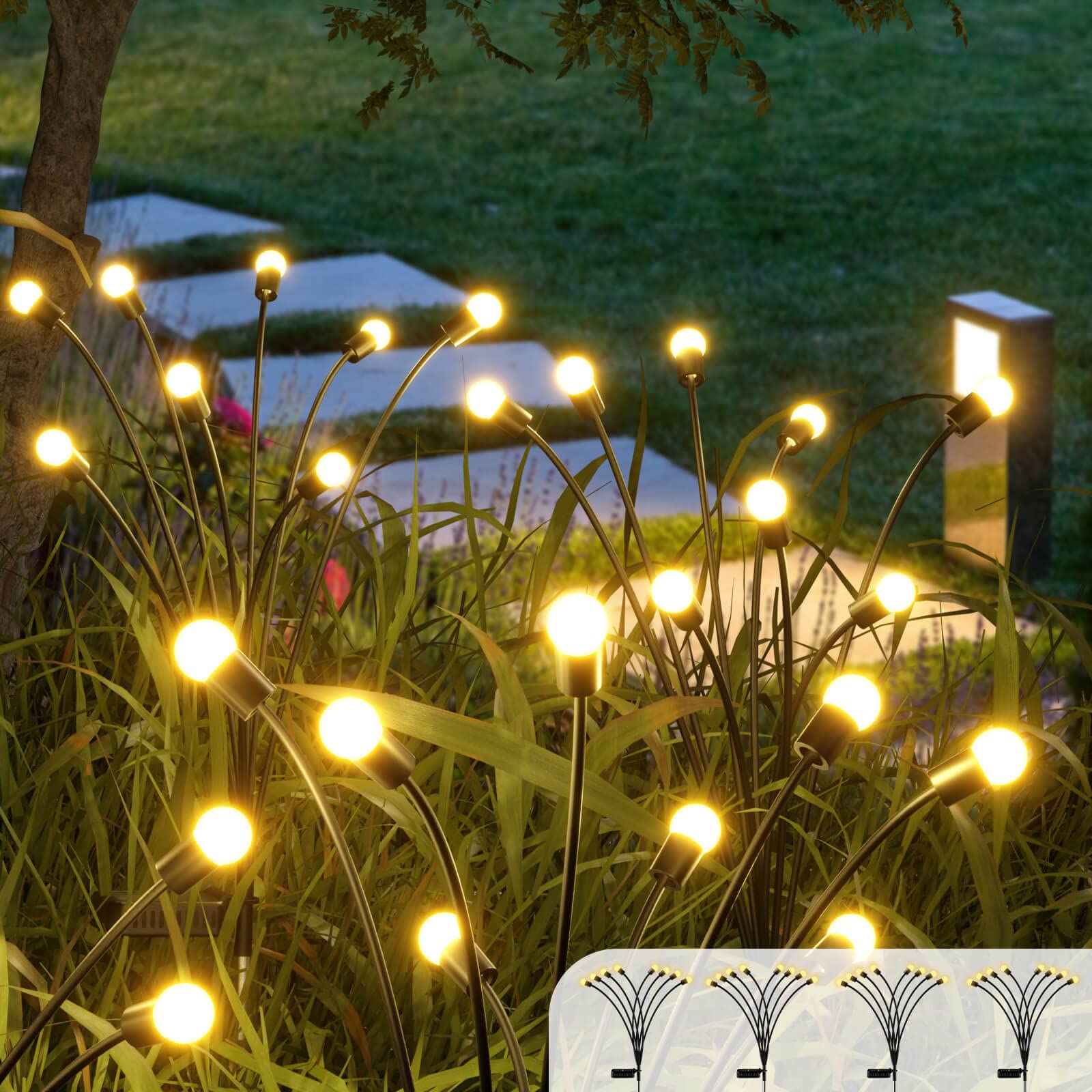 Last Day 75% OFF - IP65 Waterproof Solar Powered Firefly Light