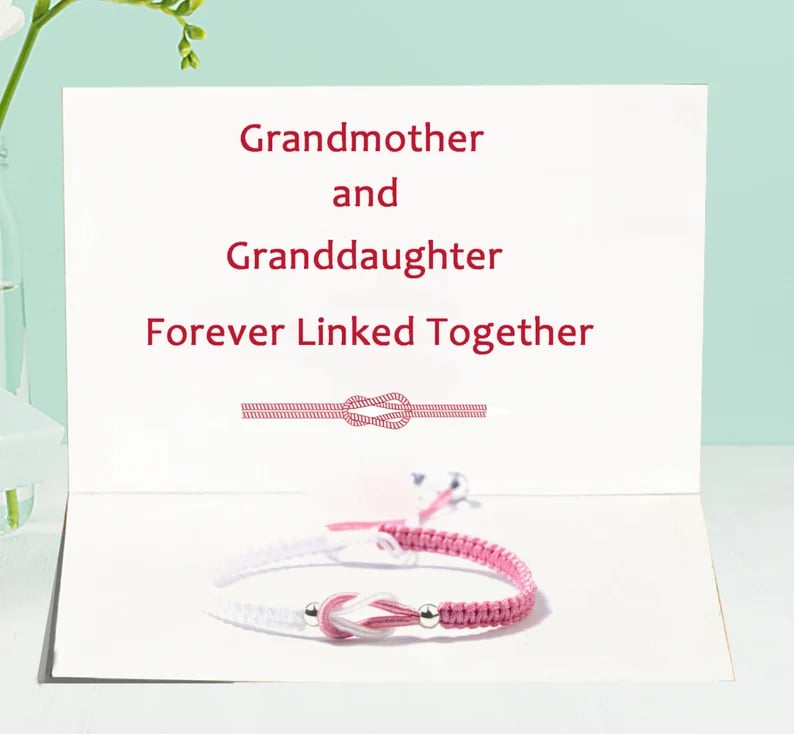 Last Day 75% OFF - To My Granddaughter "Forever Linked Together" Handmade Braided Bracelet