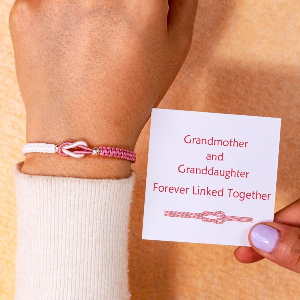 Last Day 75% OFF - To My Granddaughter "Forever Linked Together" Handmade Braided Bracelet