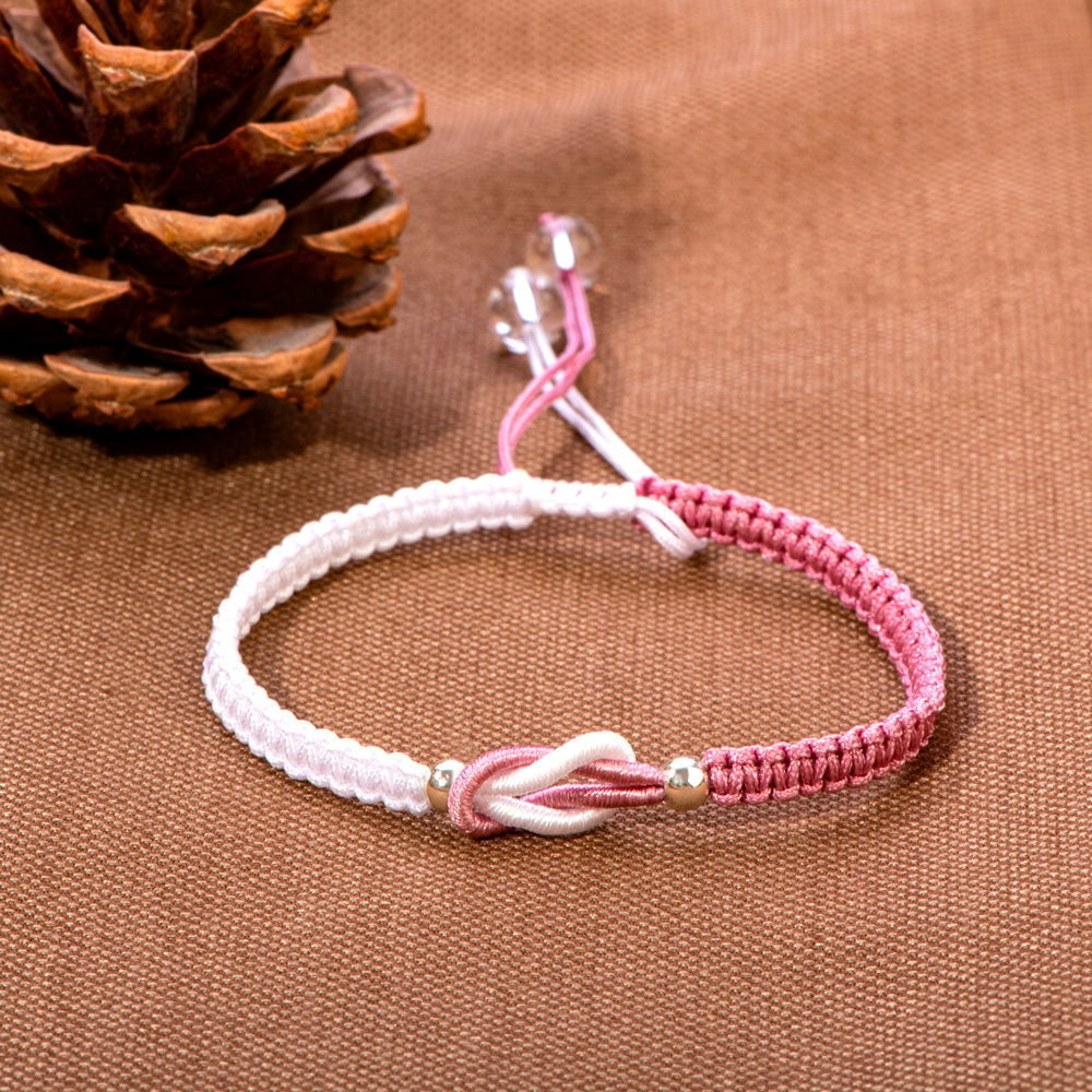 Last Day 75% OFF - To My Granddaughter "Forever Linked Together" Handmade Braided Bracelet