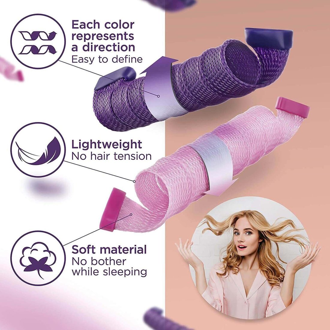 Last Day Promotion - 49% OFF Magic Curlers - Heatless Styling Kit