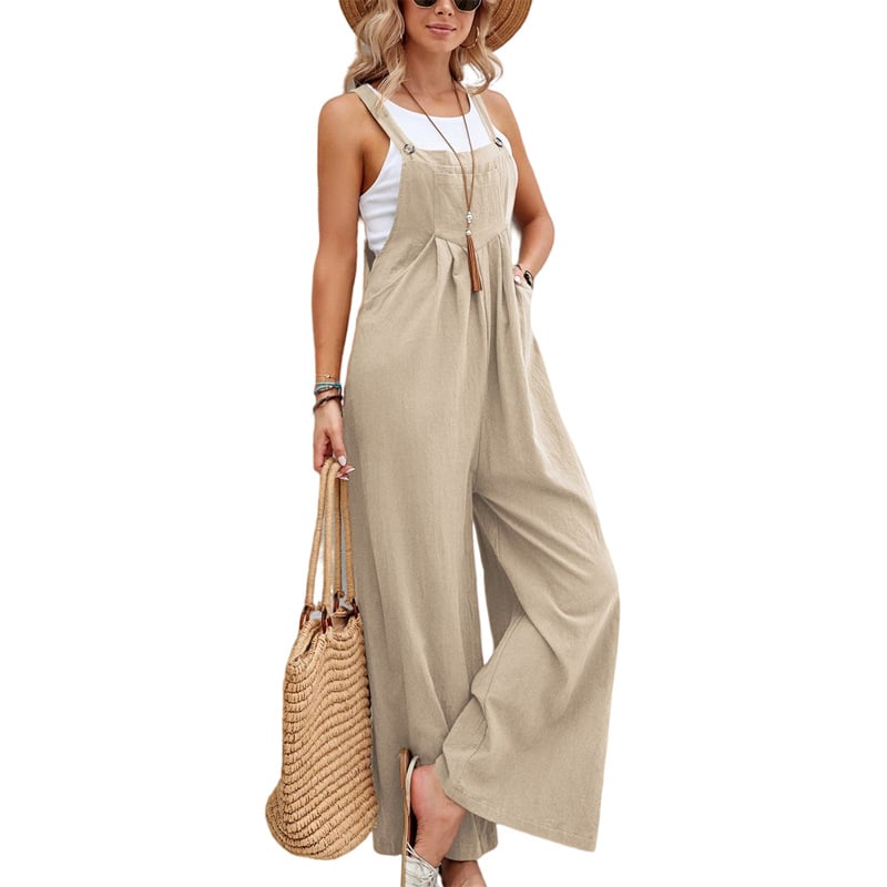 Last Day Promotion - 49% OFF Plus Size Wide Leg Overalls Jumpsuit