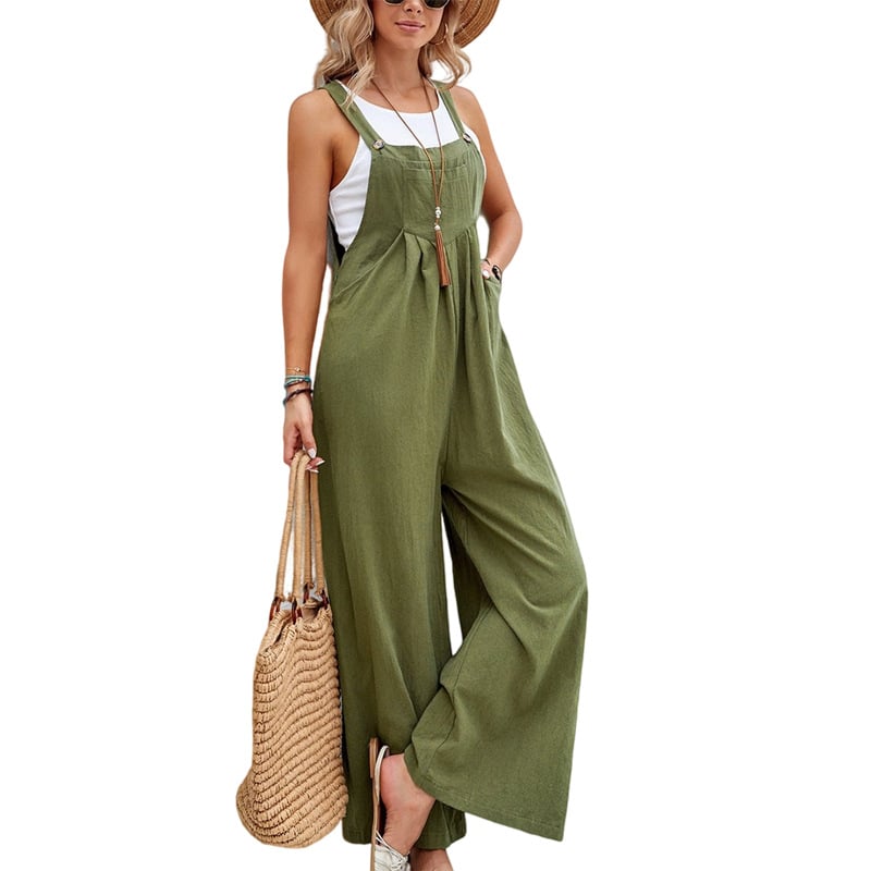 Last Day Promotion - 49% OFF Plus Size Wide Leg Overalls Jumpsuit