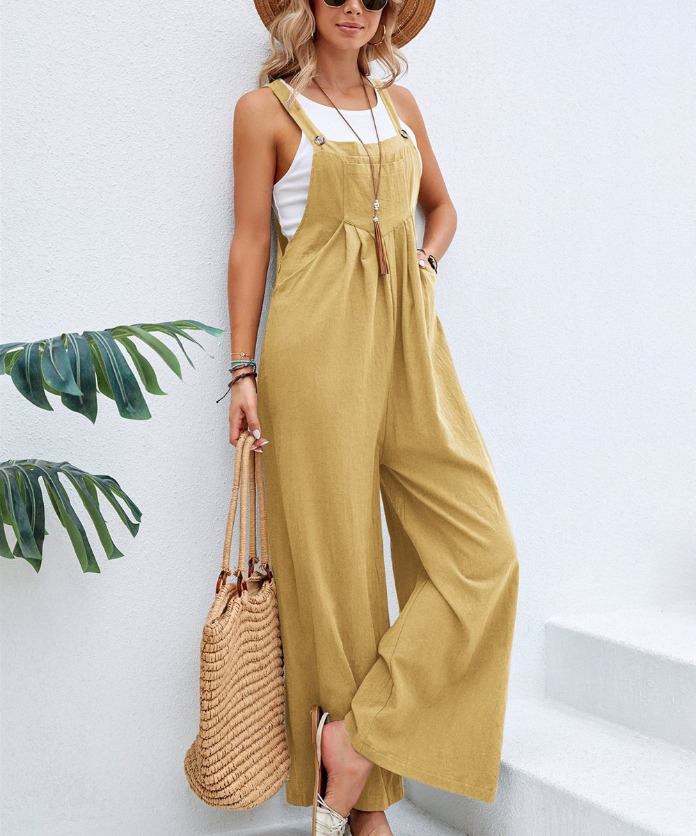 Last Day Promotion - 49% OFF Plus Size Wide Leg Overalls Jumpsuit