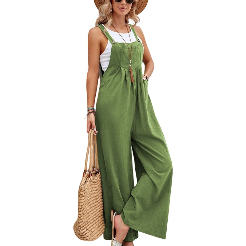 Last Day Promotion - 49% OFF Plus Size Wide Leg Overalls Jumpsuit