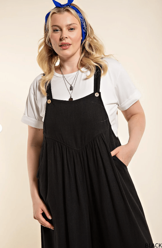 Last Day Promotion - 49% OFF Plus Size Wide Leg Overalls Jumpsuit