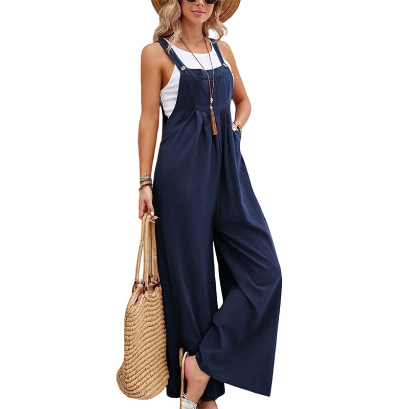 Last Day Promotion - 49% OFF Plus Size Wide Leg Overalls Jumpsuit