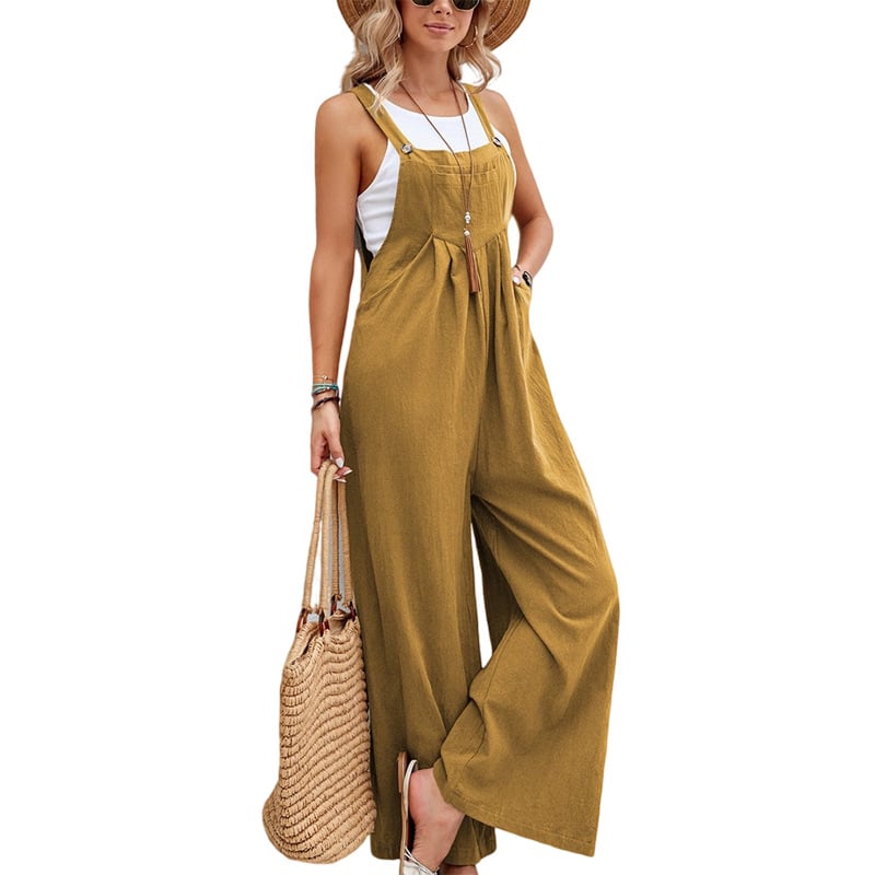 Last Day Promotion - 49% OFF Plus Size Wide Leg Overalls Jumpsuit