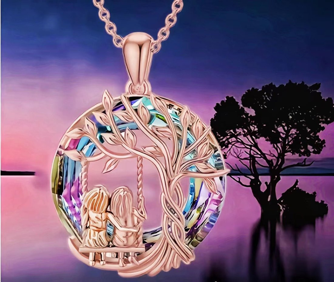 Depictoanw Last Day Promotion 49% OFF--For Friend - Thank You for Being My Unbiological Sister Tree of Life Sisters Necklace