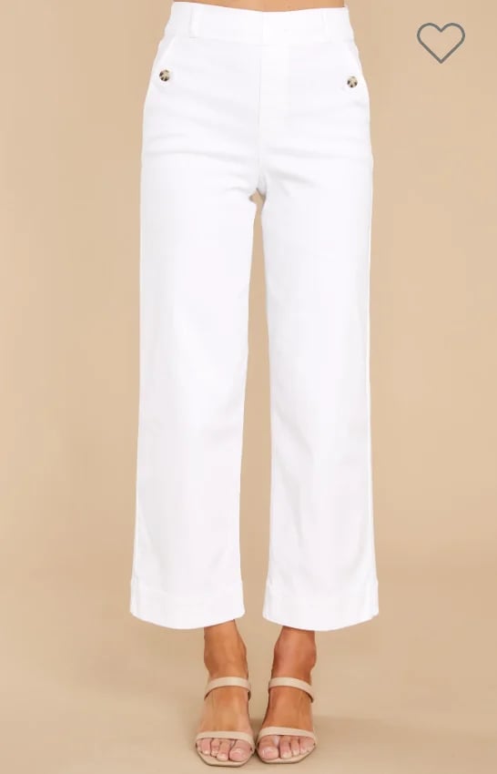 (Last Day Promotion 49%) Stretch Twill Cropped Wide Leg Pants