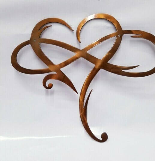 Last Day Promotion 70% OFF - Infinity heart-Steel wall decor Metal Wall art