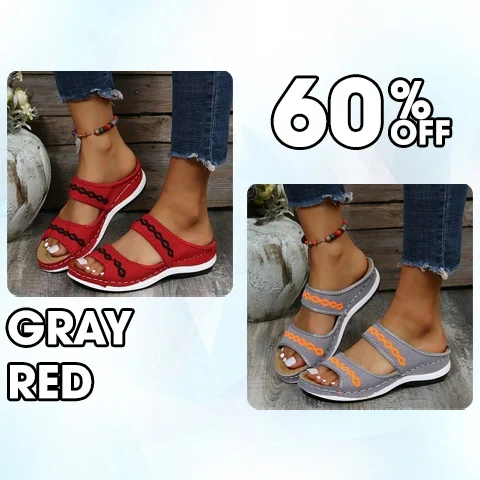 Last Day Promotion 70% OFF - Leather Orthopedic Arch Support Sandals Diabetic Walking Cross Sandals