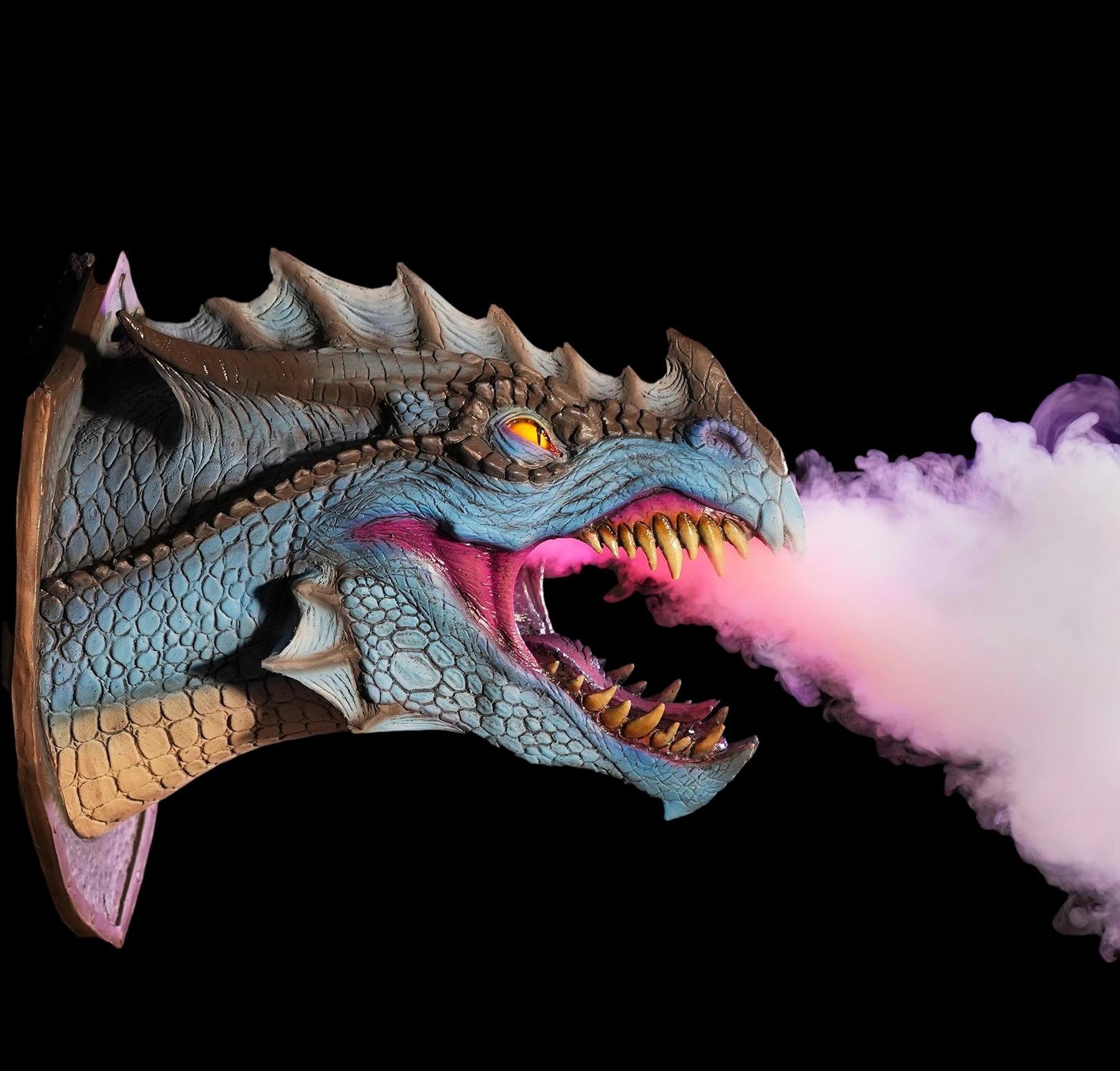 Last Day Promotion- SAVE 70% Dragon Head Wall Mount Prop("Smoke & Fire")