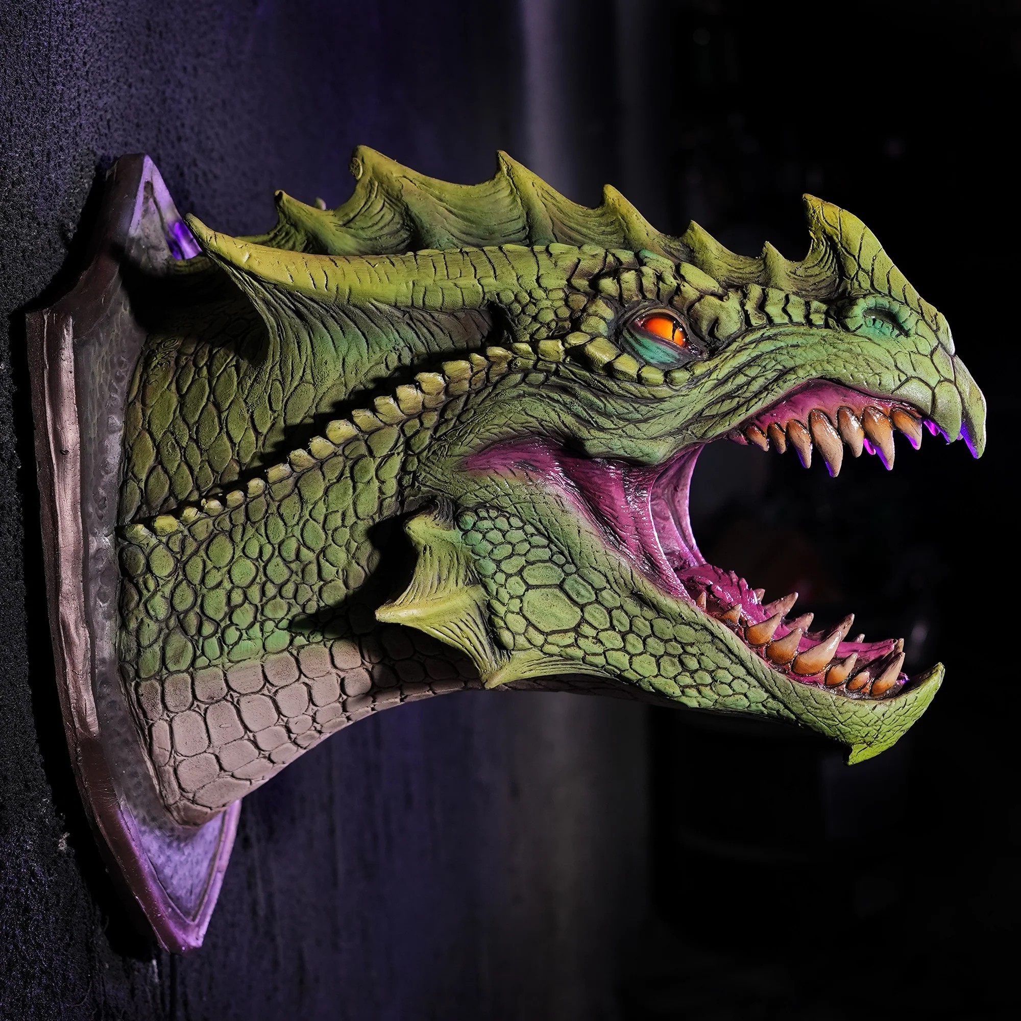 Last Day Promotion- SAVE 70% Dragon Head Wall Mount Prop("Smoke & Fire")