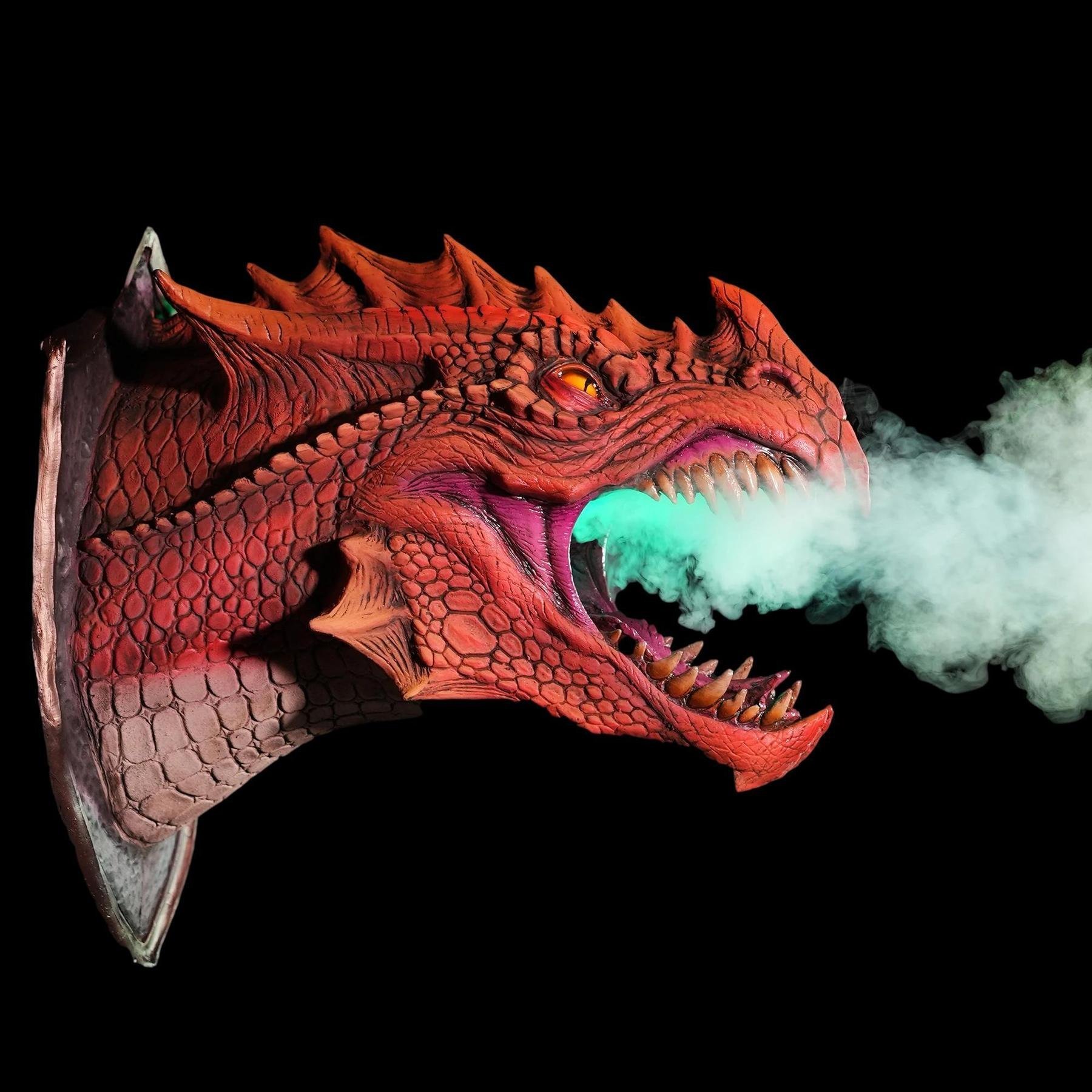 Last Day Promotion- SAVE 70% Dragon Head Wall Mount Prop("Smoke & Fire")