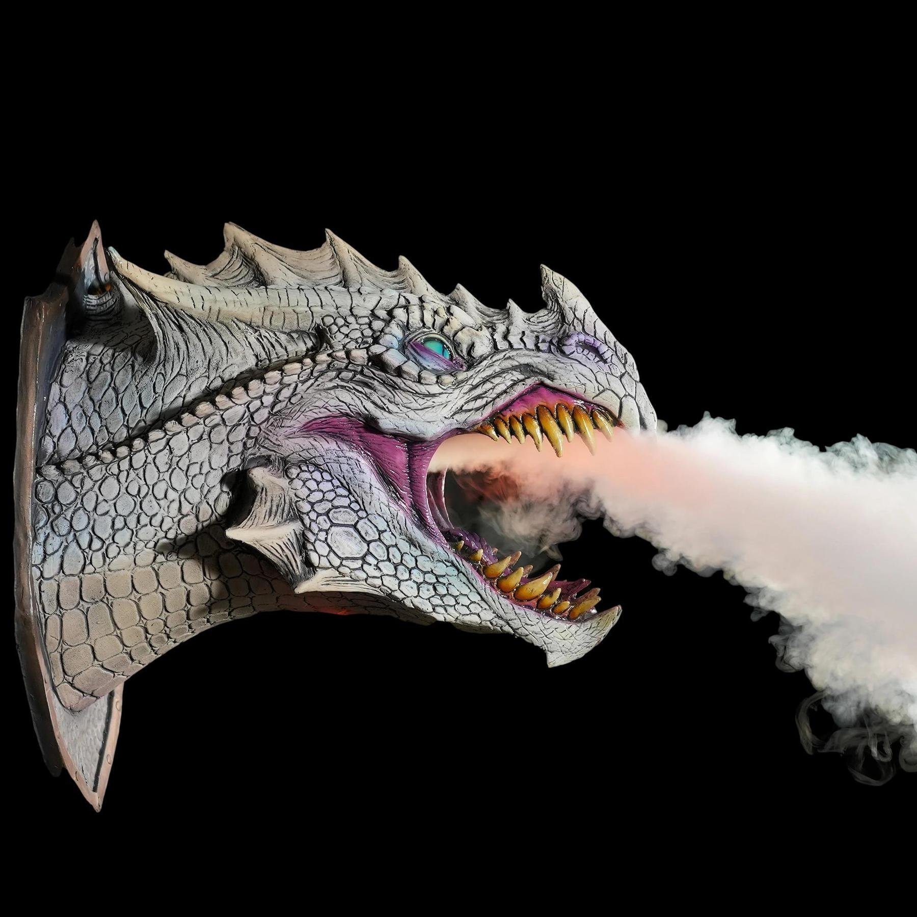 Last Day Promotion- SAVE 70% Dragon Head Wall Mount Prop("Smoke & Fire")