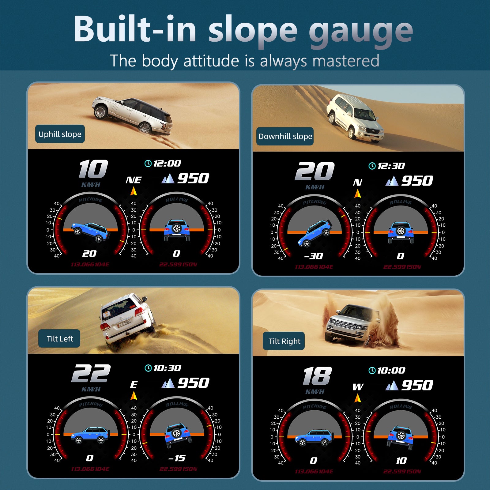 Leamo Head Up Display H-2(OBD & GPS & Gradiometer)