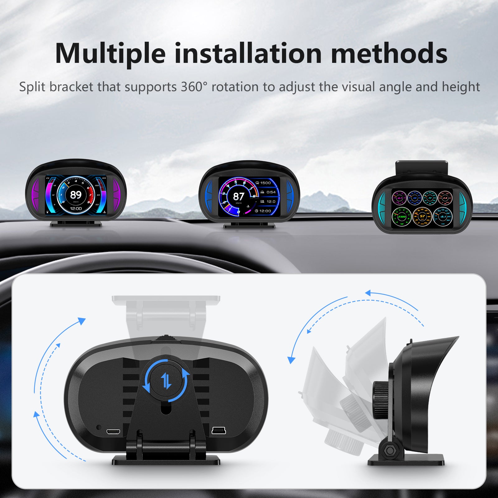 Leamo Head Up Display H-2(OBD & GPS & Gradiometer)