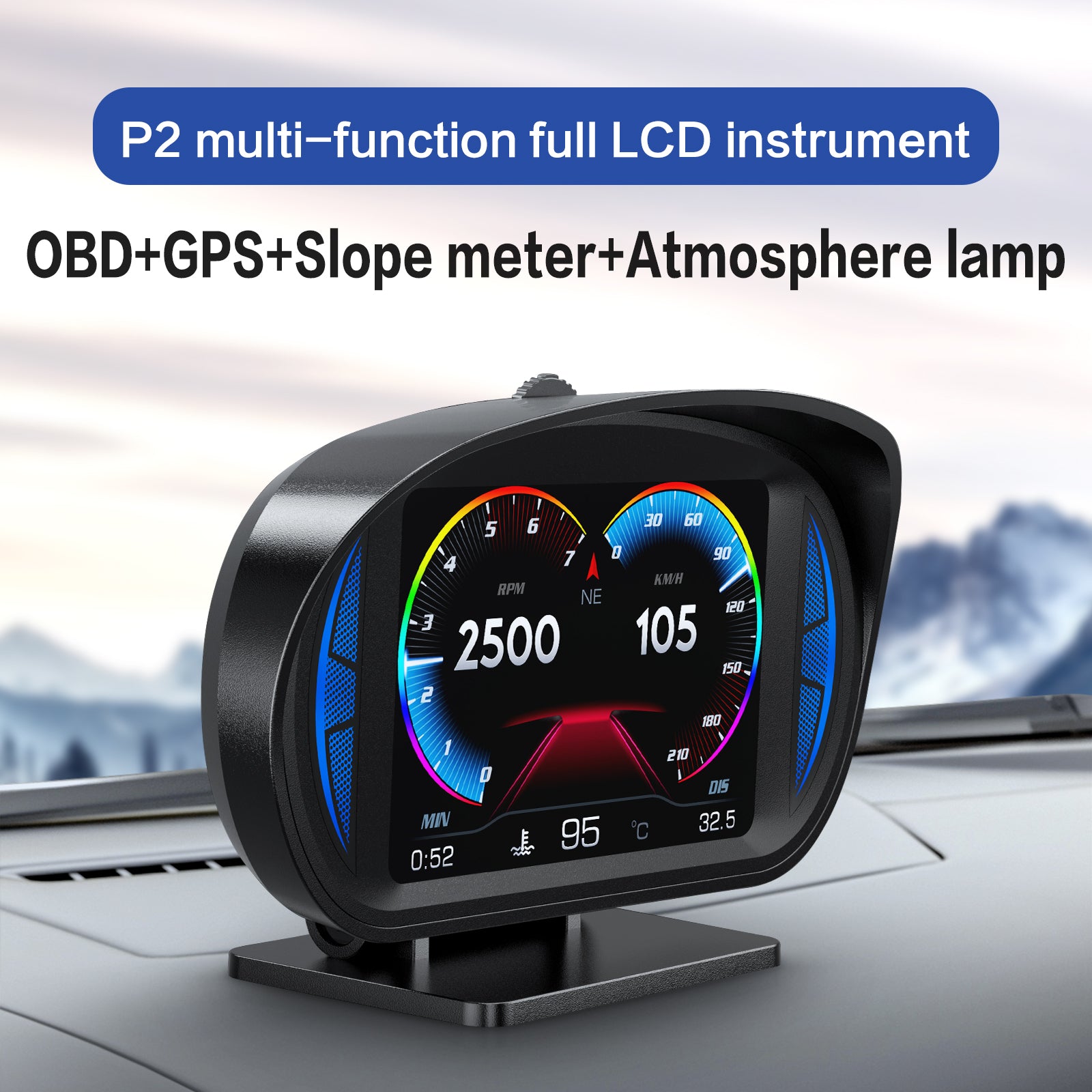 Leamo Head Up Display H-2(OBD & GPS & Gradiometer)