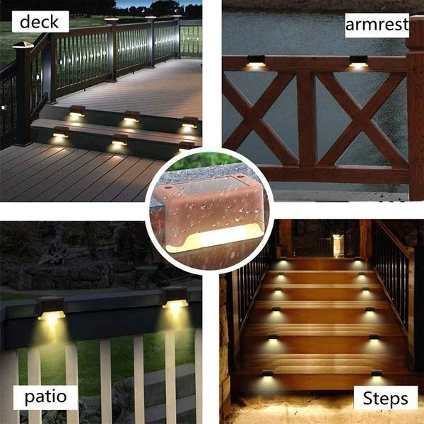 Papapick LED Solar Lamp Path Staircase Outdoor Waterproof Wall Light