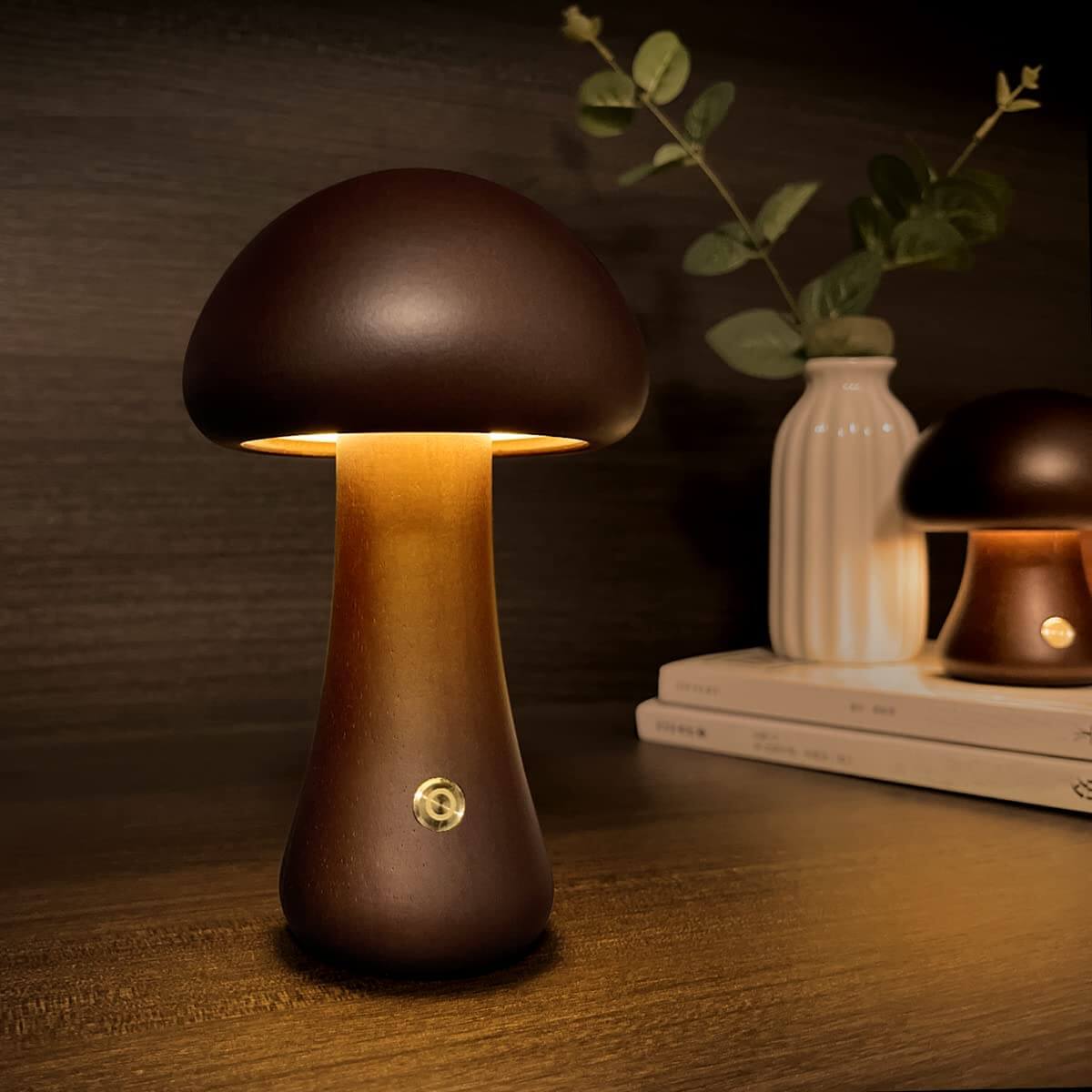 LED Wood Mushroom Night Light