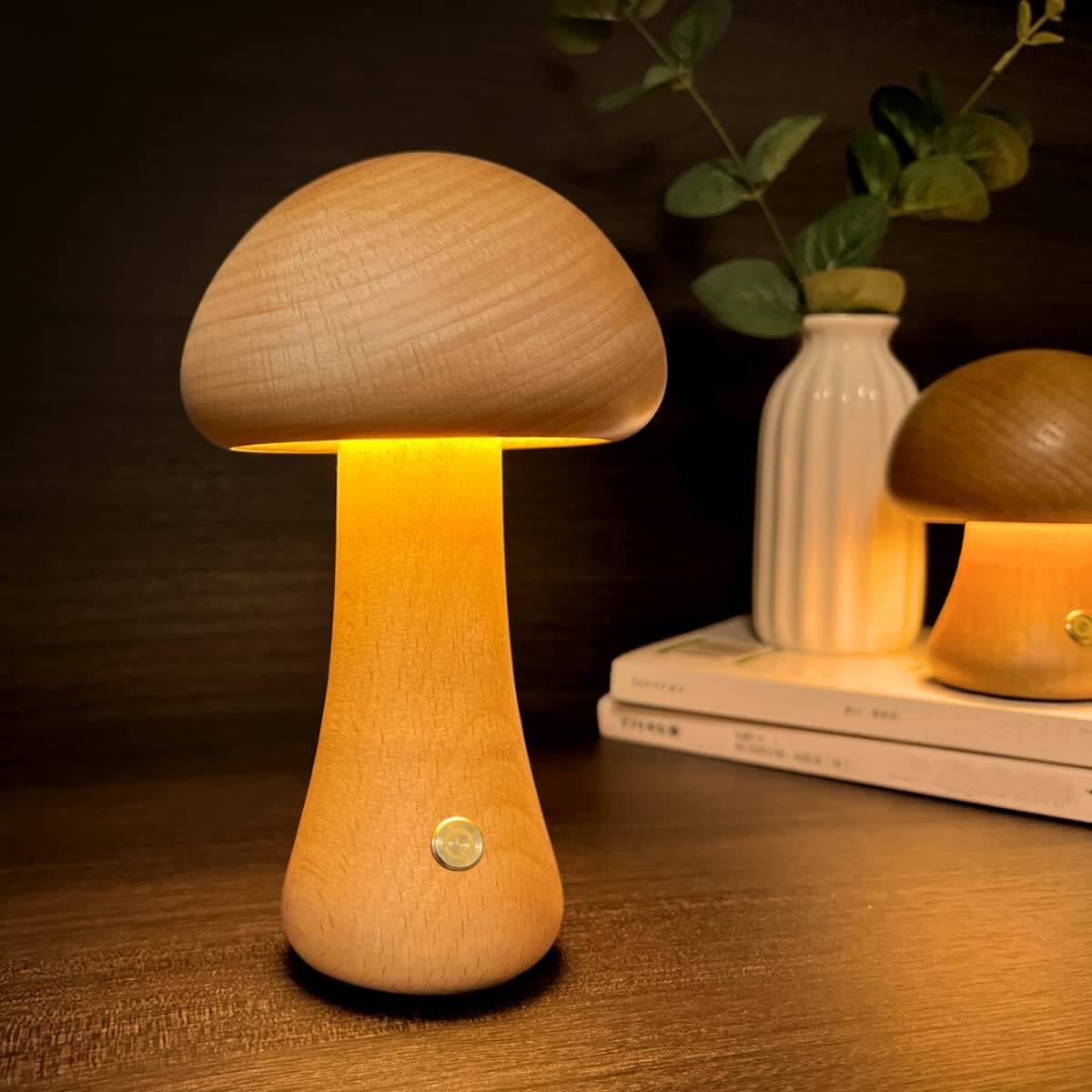 LED Wood Mushroom Night Light