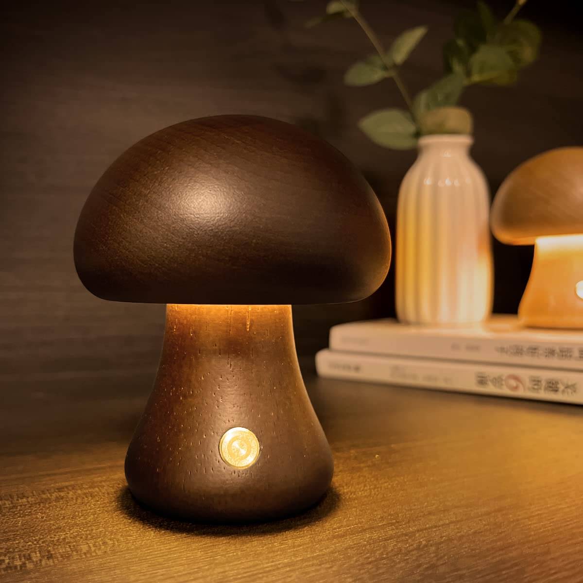 LED Wood Mushroom Night Light