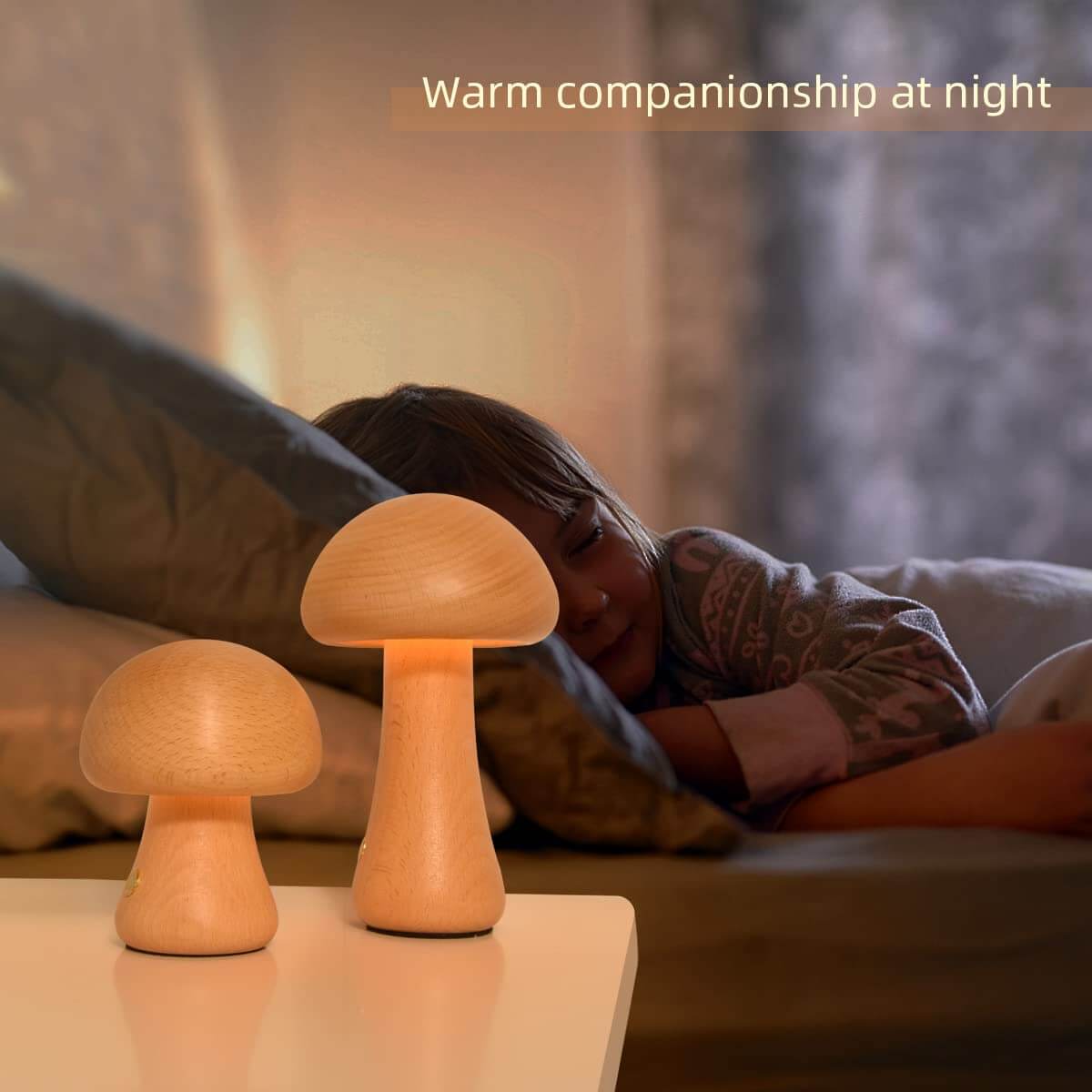 LED Wood Mushroom Night Light