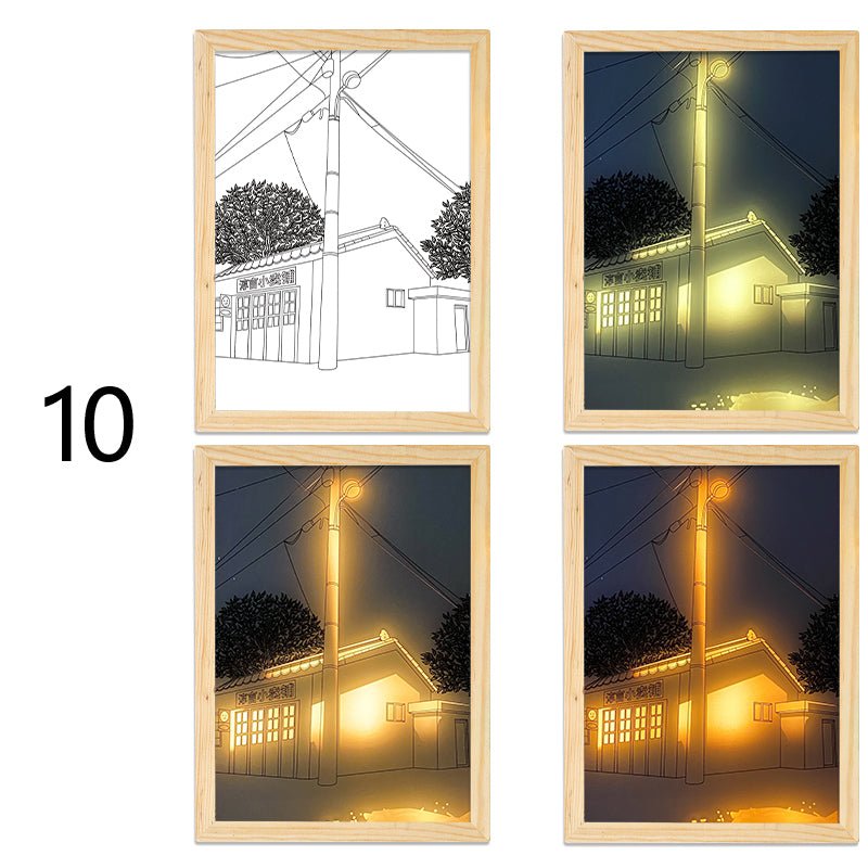 Light Painting LED Light Frame Lamp Frescoed Lights Night Light Art