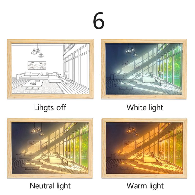 Light Painting LED Light Frame Lamp Frescoed Lights Night Light Art