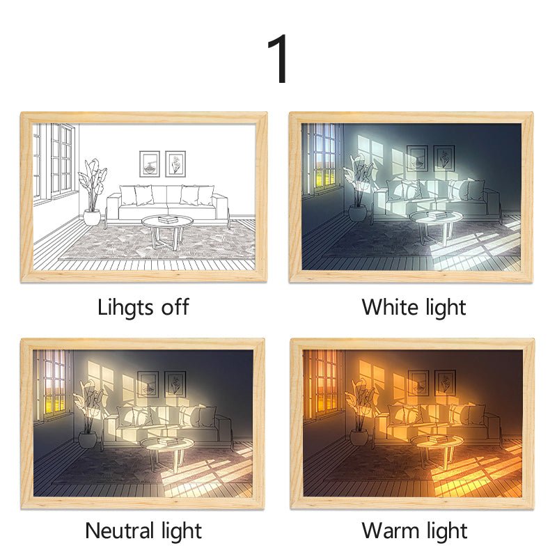 Light Painting LED Light Frame Lamp Frescoed Lights Night Light Art