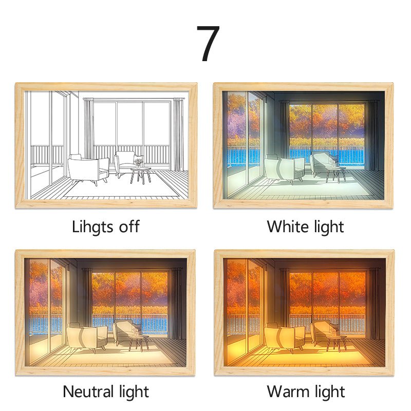 Light Painting LED Light Frame Lamp Frescoed Lights Night Light Art