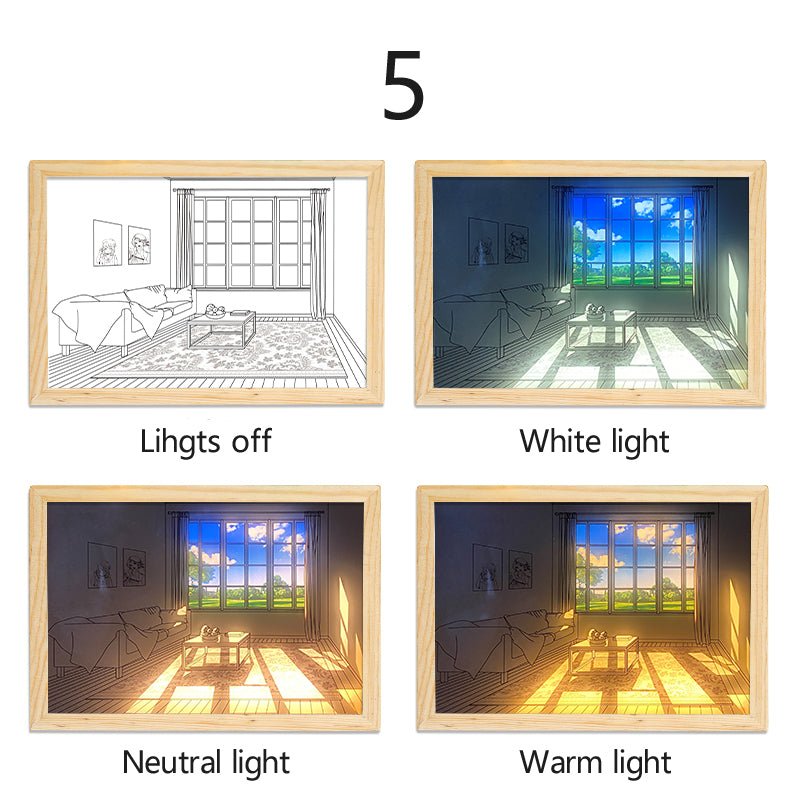 Light Painting LED Light Frame Lamp Frescoed Lights Night Light Art