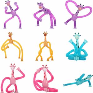 (Limited Time Sale 70% OFF) Suction Cup Pop Tube Giraffe Toys, Puzzle Toys