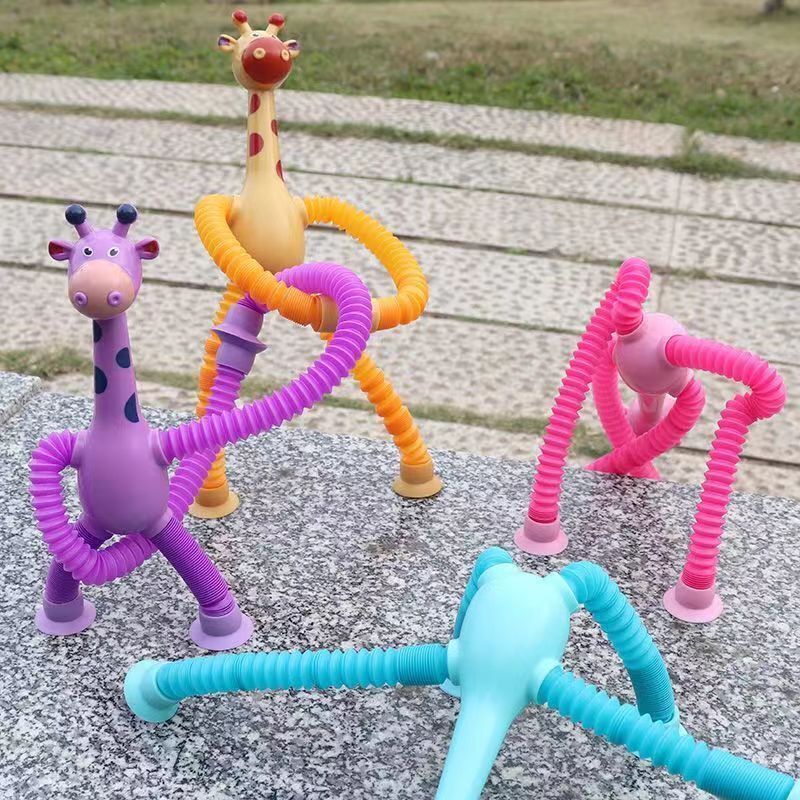 (Limited Time Sale 70% OFF) Suction Cup Pop Tube Giraffe Toys, Puzzle Toys