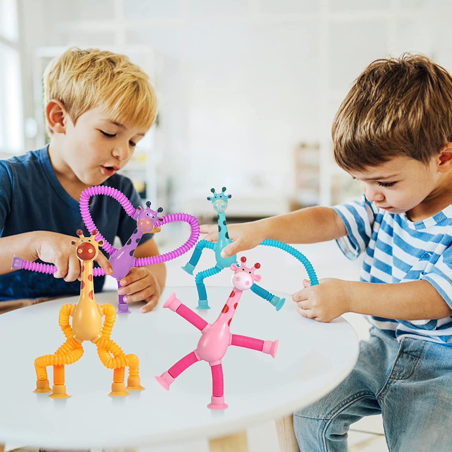 (Limited Time Sale 70% OFF) Suction Cup Pop Tube Giraffe Toys, Puzzle Toys