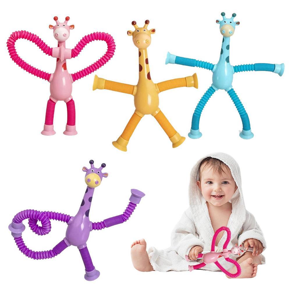 (Limited Time Sale 70% OFF) Suction Cup Pop Tube Giraffe Toys, Puzzle Toys