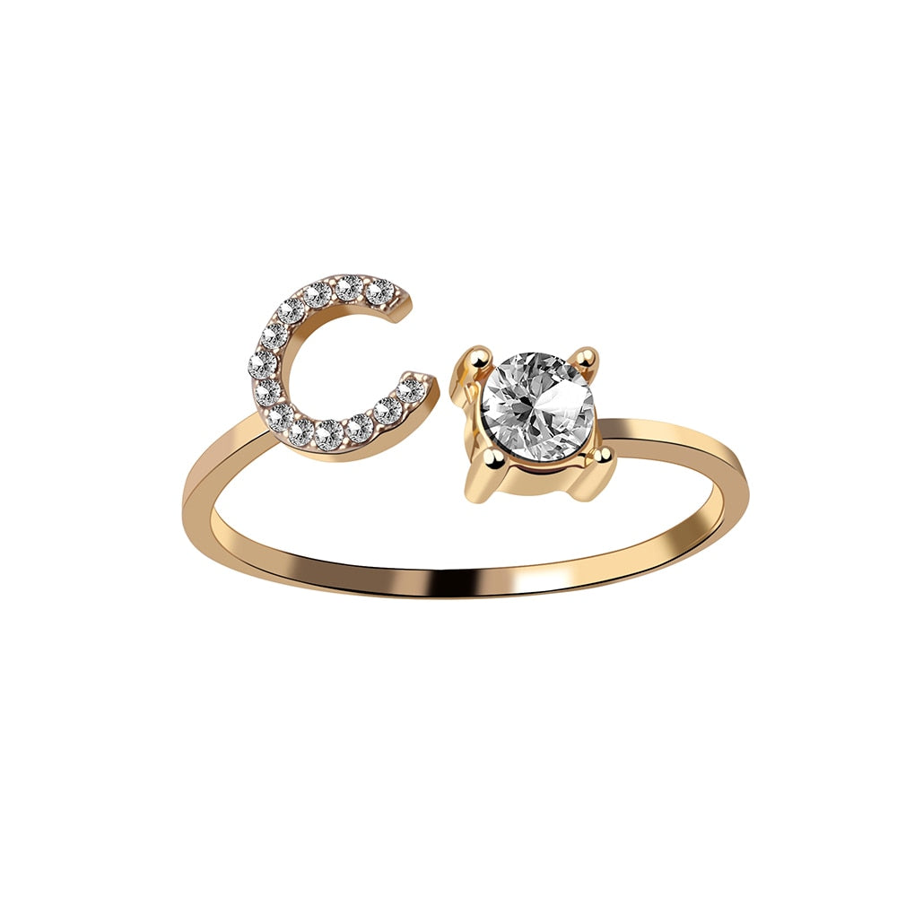 Love Initial Ring