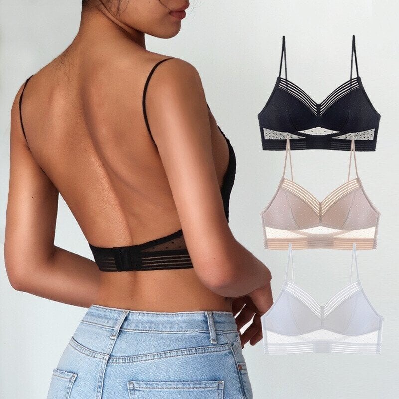 Bounce-flex Low Back Wireless Lifting Lace Bra