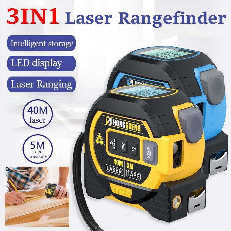 MeasurinSight 3-In-1 Infrared Laser Tape Measuring - Father's Day Gifts, Gifts for Woodworkers