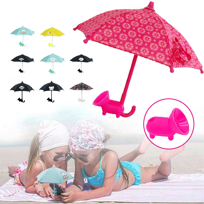 Mobile Phone Holder with Sun Umbrella