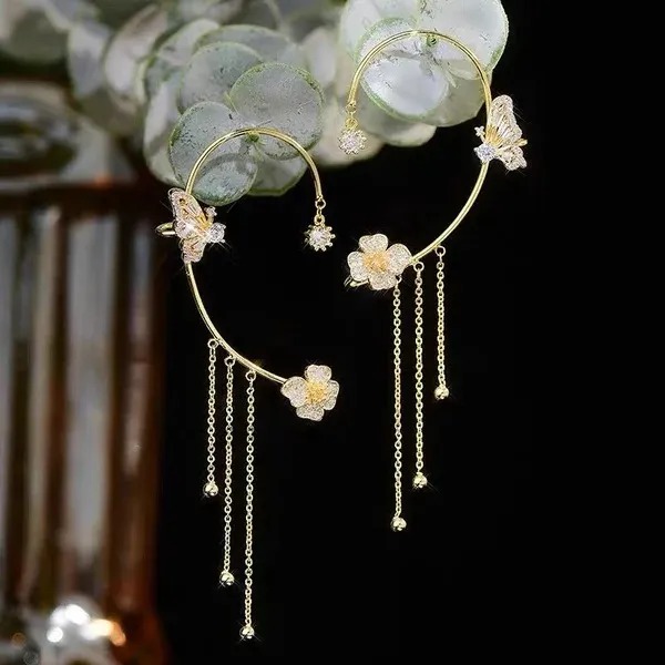 (MOTHER'S DAY PRE-SALE) - BUTTERFLY TASSEL STYLE ZIRCON EARRINGS| PERFECT GIFT