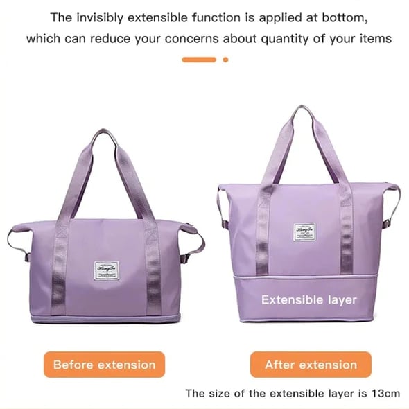 (Mother's Day Sale - High-capacity Double-layer Wet Separation Travelling Bag