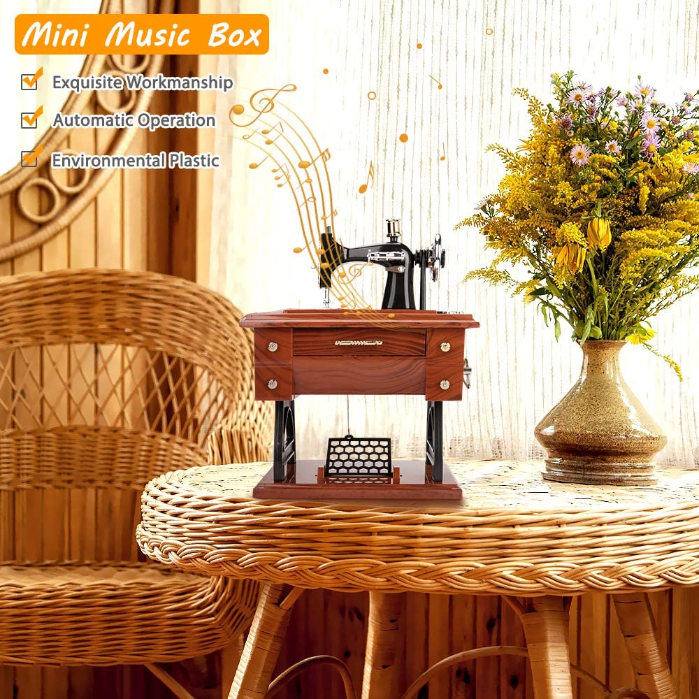 Mother's Day Sale 49% OFF - Wood Mini Sewing Machine Music Box