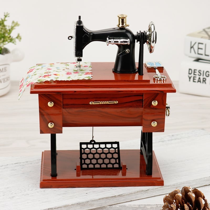 Mother's Day Sale 49% OFF - Wood Mini Sewing Machine Music Box