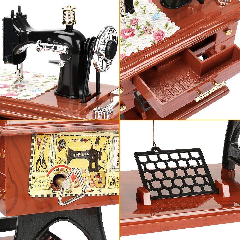 Mother's Day Sale 49% OFF - Wood Mini Sewing Machine Music Box