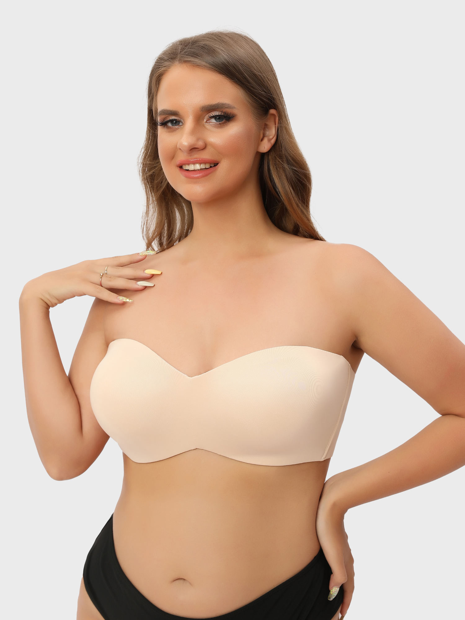 Leivere Nakans Full Support Non-Slip Convertible Bandeau Bra