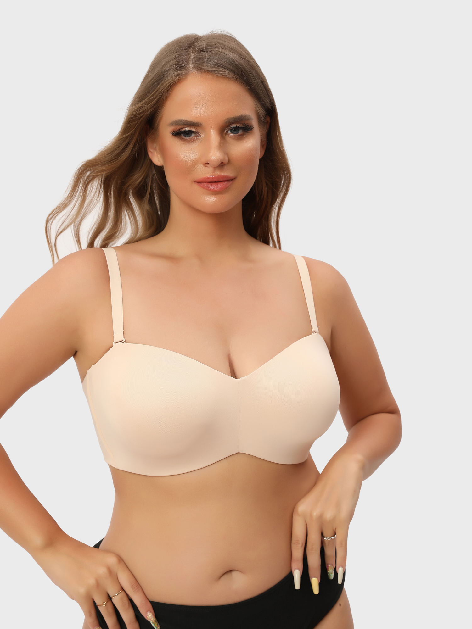 Leivere Nakans Full Support Non-Slip Convertible Bandeau Bra