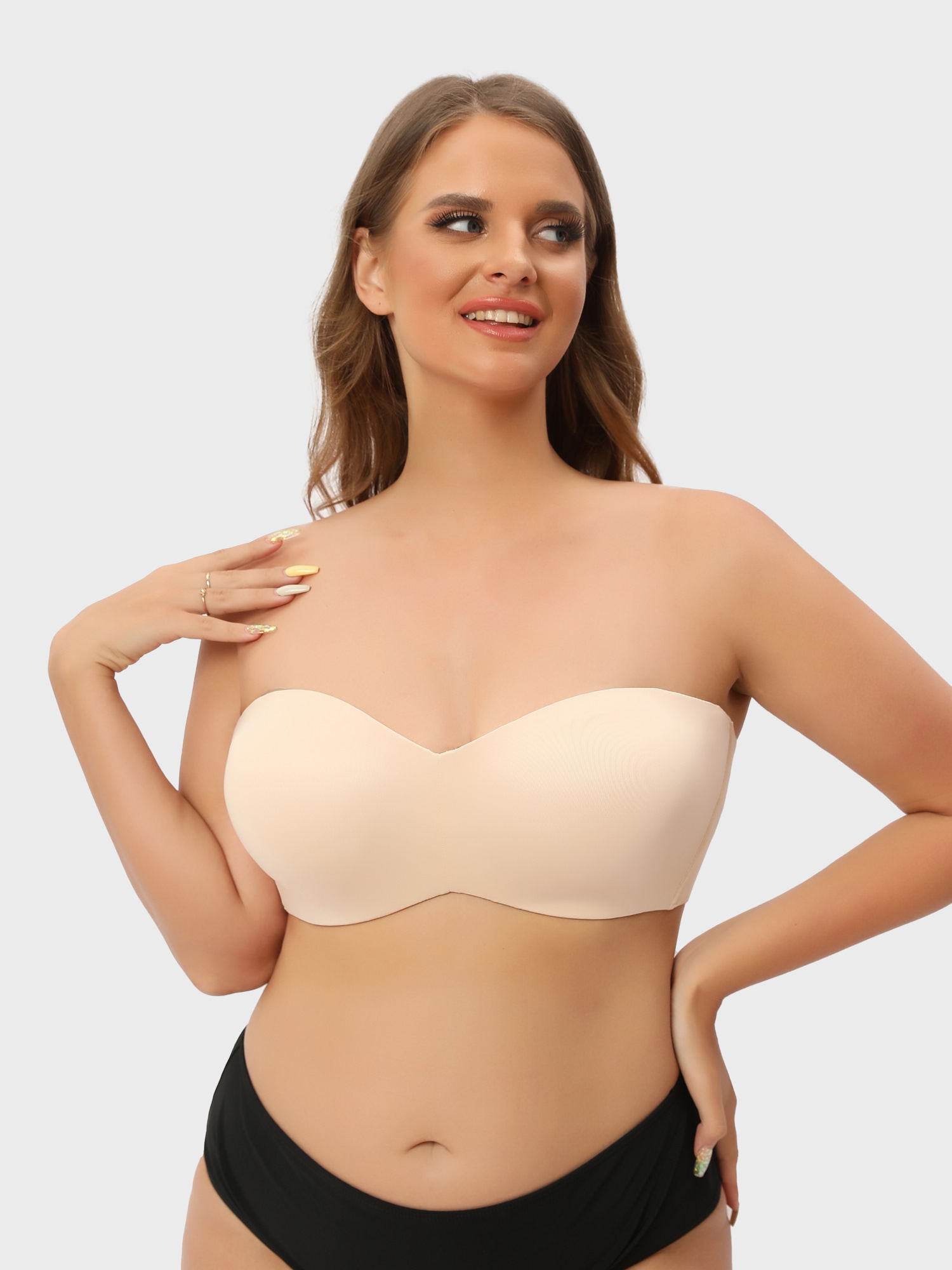 Leivere Nakans Full Support Non-Slip Convertible Bandeau Bra