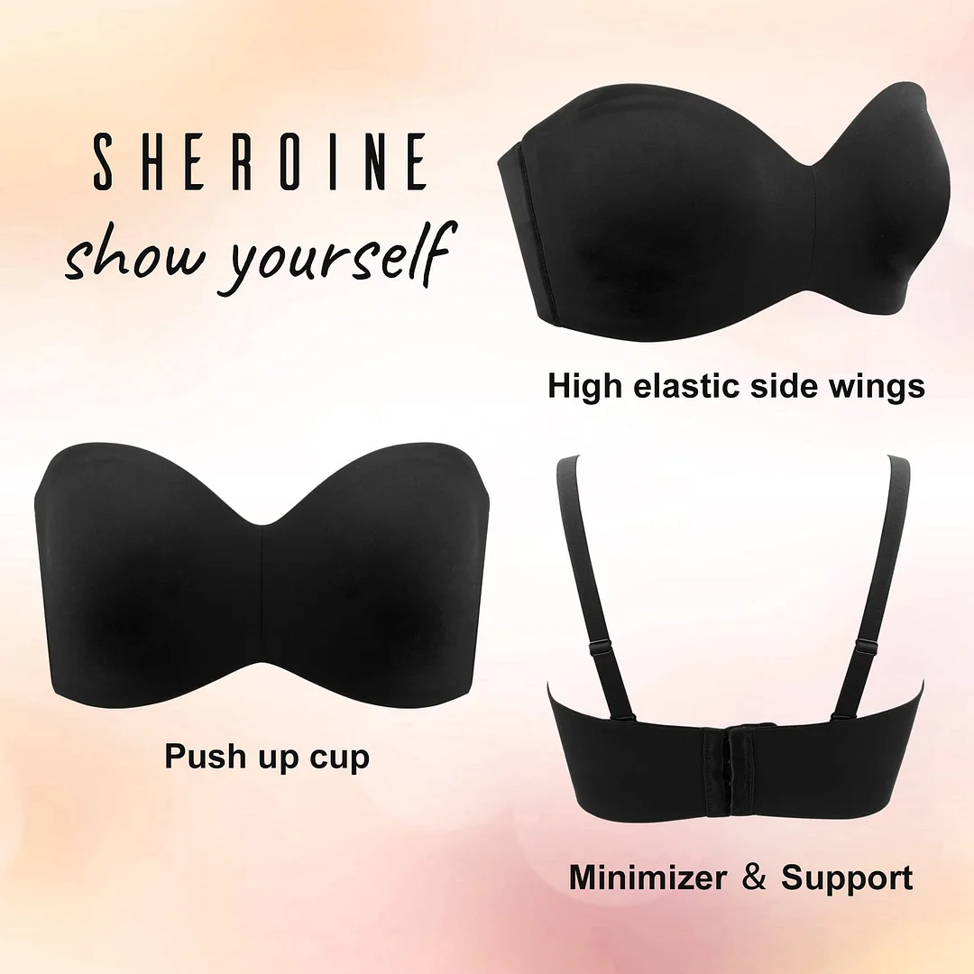 PLUS SIZE Promotion-Detachable-Strap Bandeau Bra